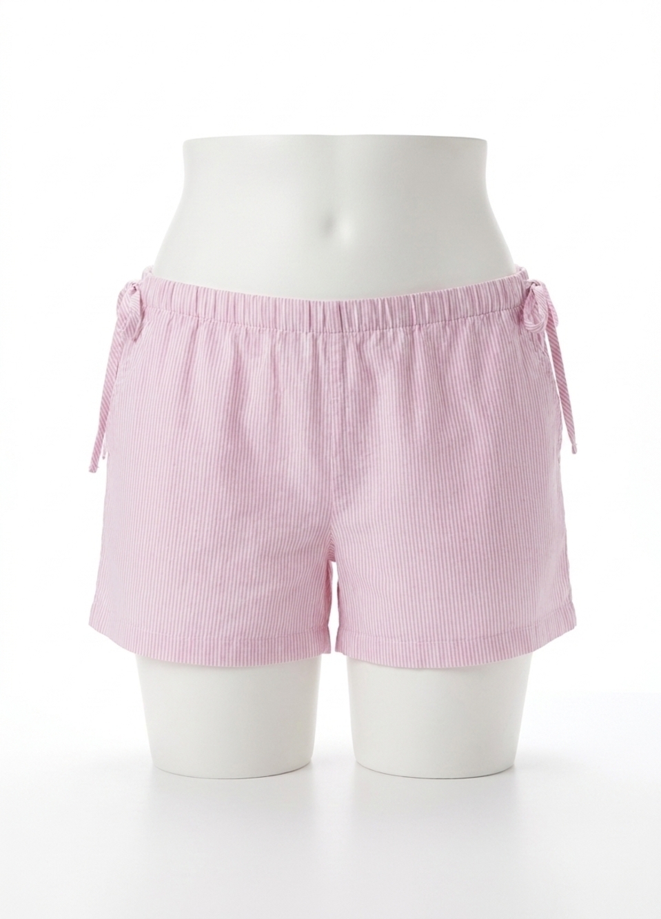 NEW HATCH side tie short - maternity in purple/ pink stripe